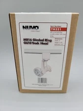 NEW SATCO TH321 NUVO 1 LIGHT TRACK HEAD GIMBAL RING MR16 WHITE GU10 120V