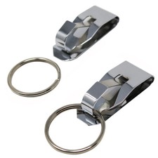 25 Pcs Secure Belt Clip Key Holder /Metal Hook  Heavy Duty 1 1/4" Keychain Ring