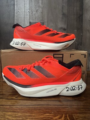 Adidas Adizero Adios Pro 3 Scarlet Black Running Shoes Size 7
