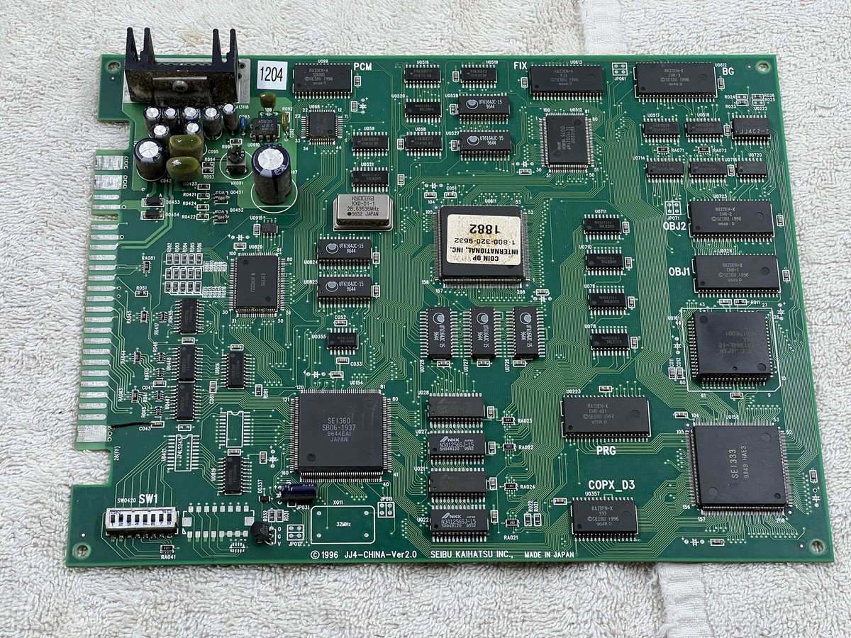 Raiden DX Arcade Circuit Board PCB SEIBU KAIHATSU Game Raiden DX Arcade Circuit Board PCB SEIBU KAIHATSU Game
