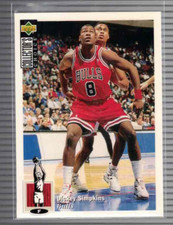 1994-95 Collector's Choice Bulls Basketball Card #262 Dickey Simpkins Rookie. rookie card picture