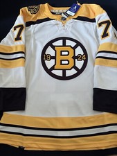 Adidas Boston Bruins Taylor Hall Hockey Jersey 100th Patch Men Sz 46 New IM8293
