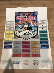 Monopoly Nintendo Entertainment System NES With Game Poster