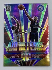 Joel Embiid 2021-22 Donruss Optic Purple Prizm Parallel Air Defense Insert #5