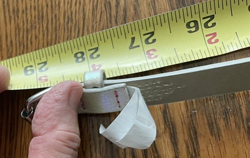 girls 29 inch thin silver belt - Picture 3 of 5