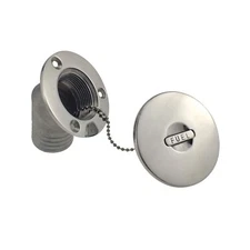 NRC&XRC Boat Deck Fill/Filler Cap Keyless - Angled Neck 2"(50mm) Diesel/Fuel/...