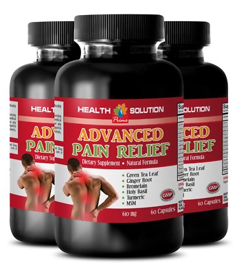 Energy boost pills - ADVANCED PAIN RELIEF - 3 Bottles- holy basil pills