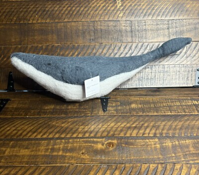 Pottery Barn Surfrider Foundation Wally the Whale Shaped Pillow - NEW