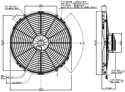 Spal Radiator Fan - 15.2" (385mm) PULL VA18-AP71/LL-59A 2185cfm - Picture 3 of 3