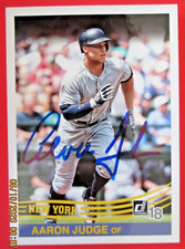 AARON JUDGE/2018 PANINI/DONRUSS#253/NY YANKEES/NRMT/AUTOGRAPH