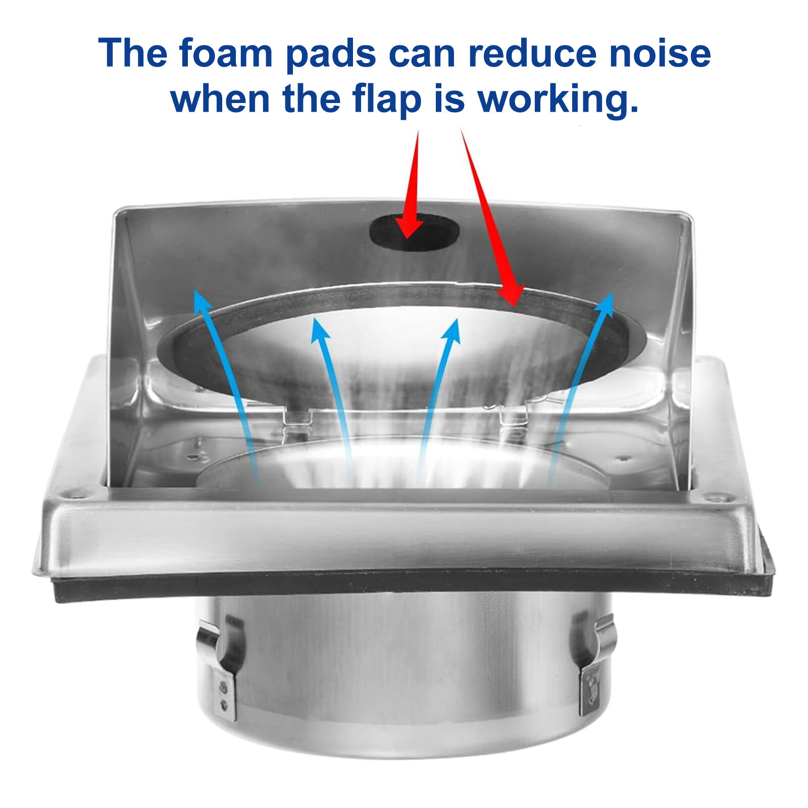 4'' Dryer Vent Cover for Exterior Wall Vent Hood Outlet Airflow Vent Dryer