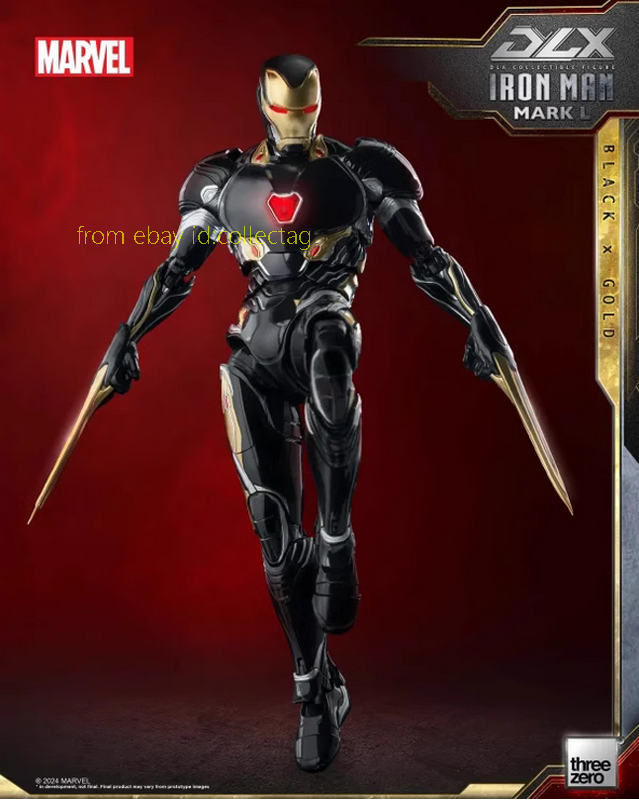 Threezero 1/12 Dlx Iron Man Mark 50 (Black×Gold) Action Figure In