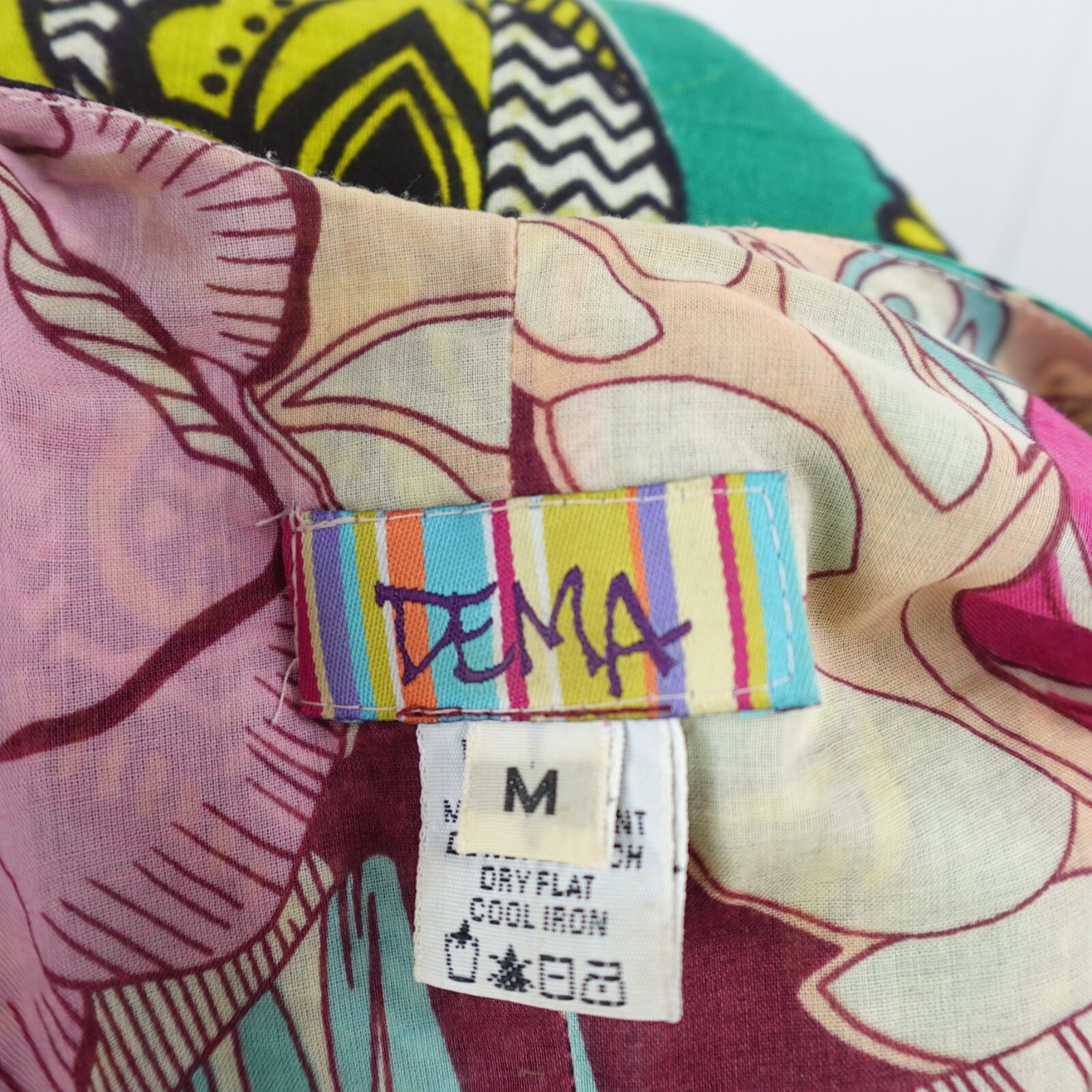 Dema Womens Abstract Floral Cotton Dress Medium