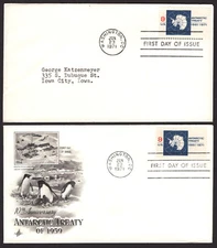US FDC SC# 1431, Antarctic Treaty, 2 X FDC, June 23, 1971 (B/2)