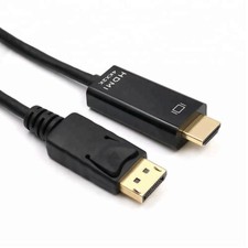 DISPLAYPORT DP TO HDMI HD GOLD CABLE LEAD WIRE ADAPTOR DISPLAY MONITOR PC LAPTOP