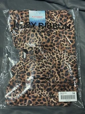 RUBY RIBBON RIVIERA ONE PIECE Leopard #1901 Sz 14 NEW