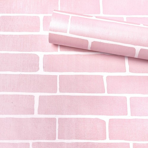 Pink Bricks Wallpaper Peel and Stick Self Adhesive Contact Paper Home Decor H eBay
