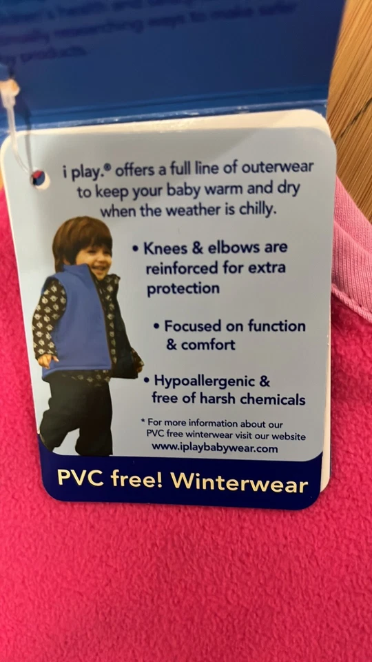 i Play Rosa Invierno Máscara Sombrero Pasamontañas 6-18 Meses Cubierta Facial Completa Nuevo Foto 4 de 4