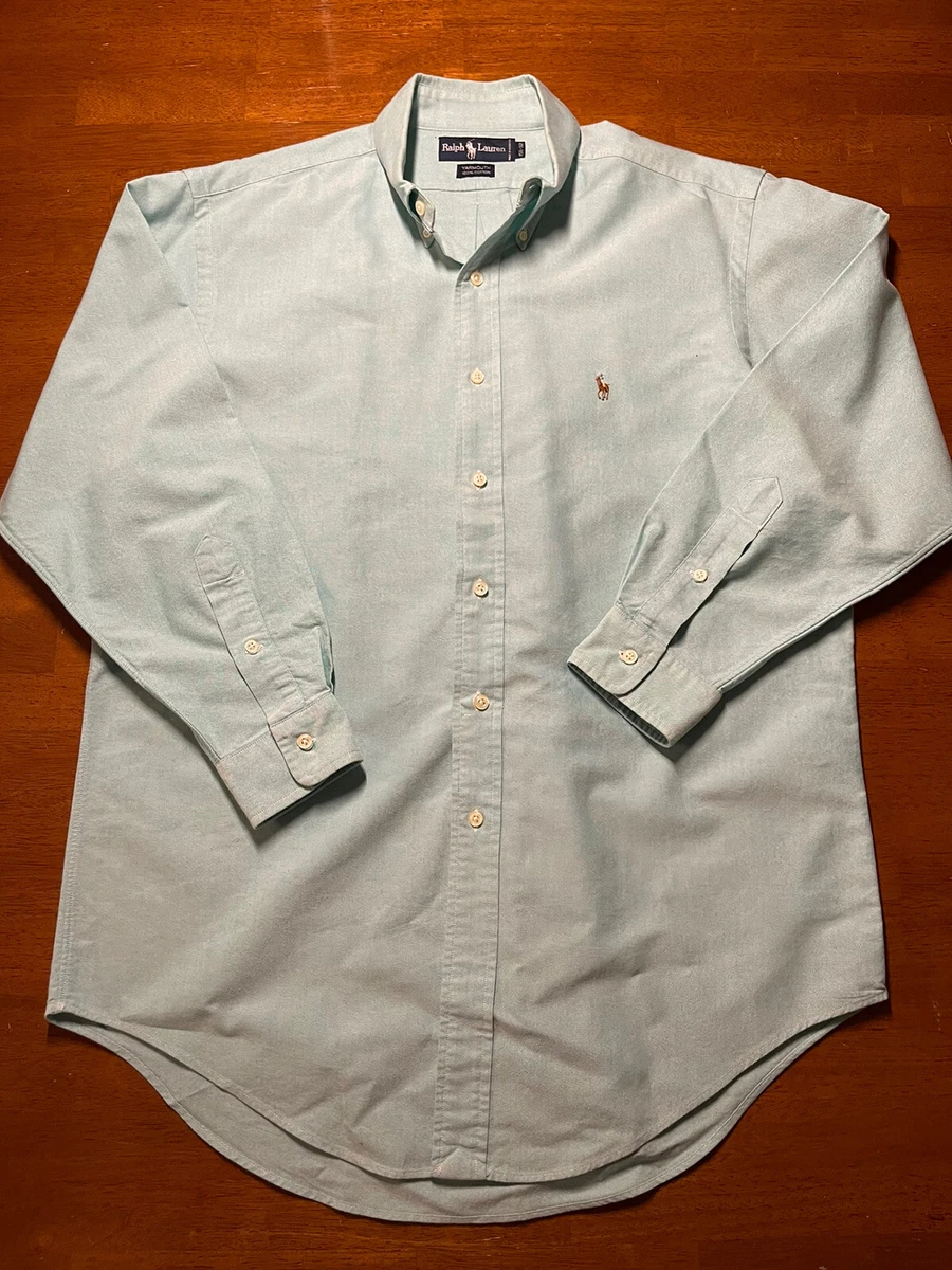 Polo Ralph Lauren Mens Button Front Yarmouth Oxford Dress Shirt Size 15 1 2 32