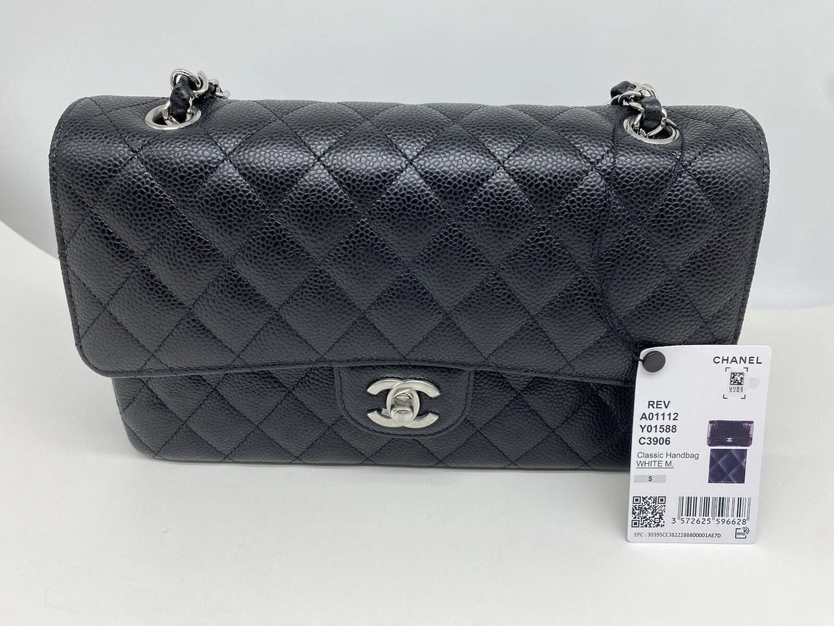 CHANEL MEDIUM TIMELESS CLASSIC GRAINED CALFSKIN & SILVER-TONE MET 