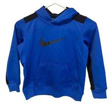 Nike Hoodie Boys Size 6 Dri Fit Blue Black
