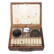 Ancienne petite mallette de voyage / peinture / mallette peintre Bourgeois Ainé
