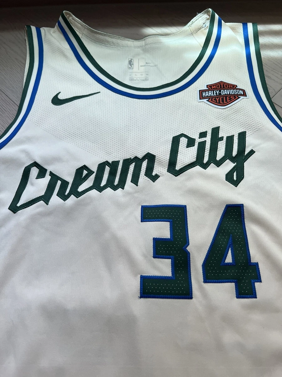 Giannis Antetokounmpo Milwaukee Bucks Nike 2019/20 Authentic Player Jersey  - City Edition - Cream