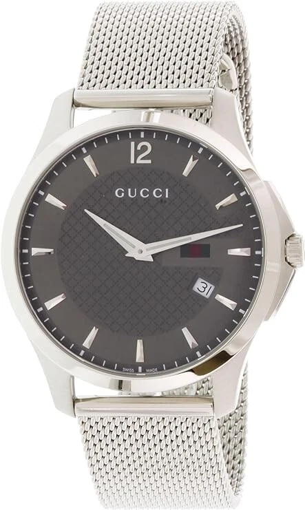 Montre pour homme Gucci G Timeless YA126315 cadran foncé en acier inoxydable