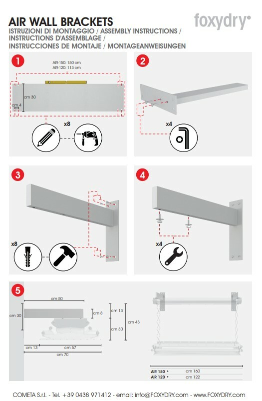 Foxydry - Stendibiancheria Elettrico, Stendino da Soffitto Telecomandato, stendibiancheria  elettrico ventilato in Alluminio e Acciaio 160x57x30 cm, Foxydry Air 150 -  ePrice