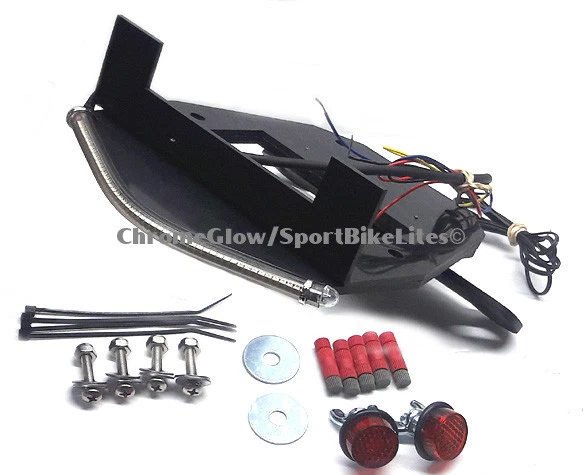 Eliminador de para-lama Honda Grom MSX125 (2017-2021) SS barra de luz LED vermelha; lente de fumaça - Imagem 2 de 4