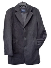Braveman Charcoal Gray Wool Blend Single Breasted Car Coat Men's Size S, NEW