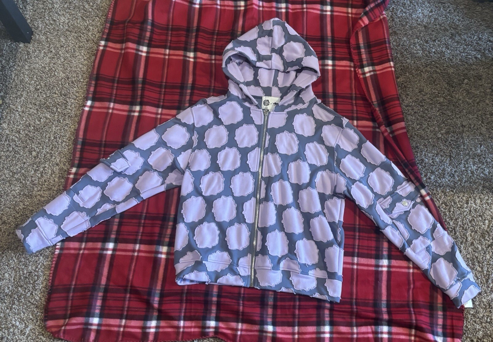 Mind Liquid Patchwork Purple Jacket(Large) No Fla… - image 1