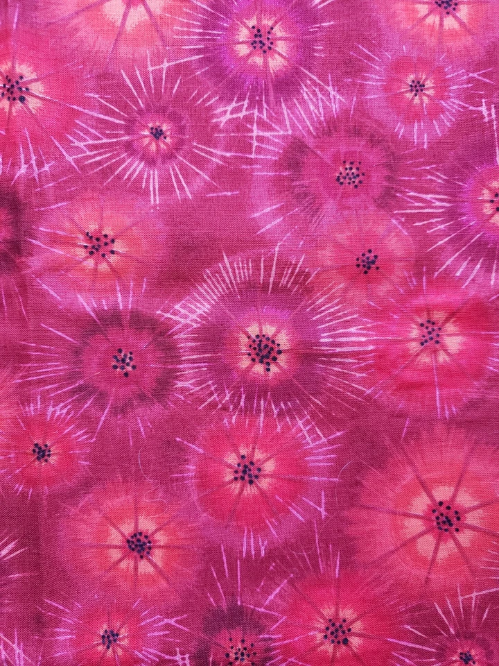 Benartex Fabric By Paula Nadelstern Serendipity Red Orange Starburst 20”x44” - Image 3 of 4