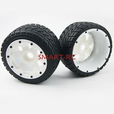 Rear on Road Wheel Tire Wheel fit HPI Baja Buggy 5B SS Rovan King Motor White SM