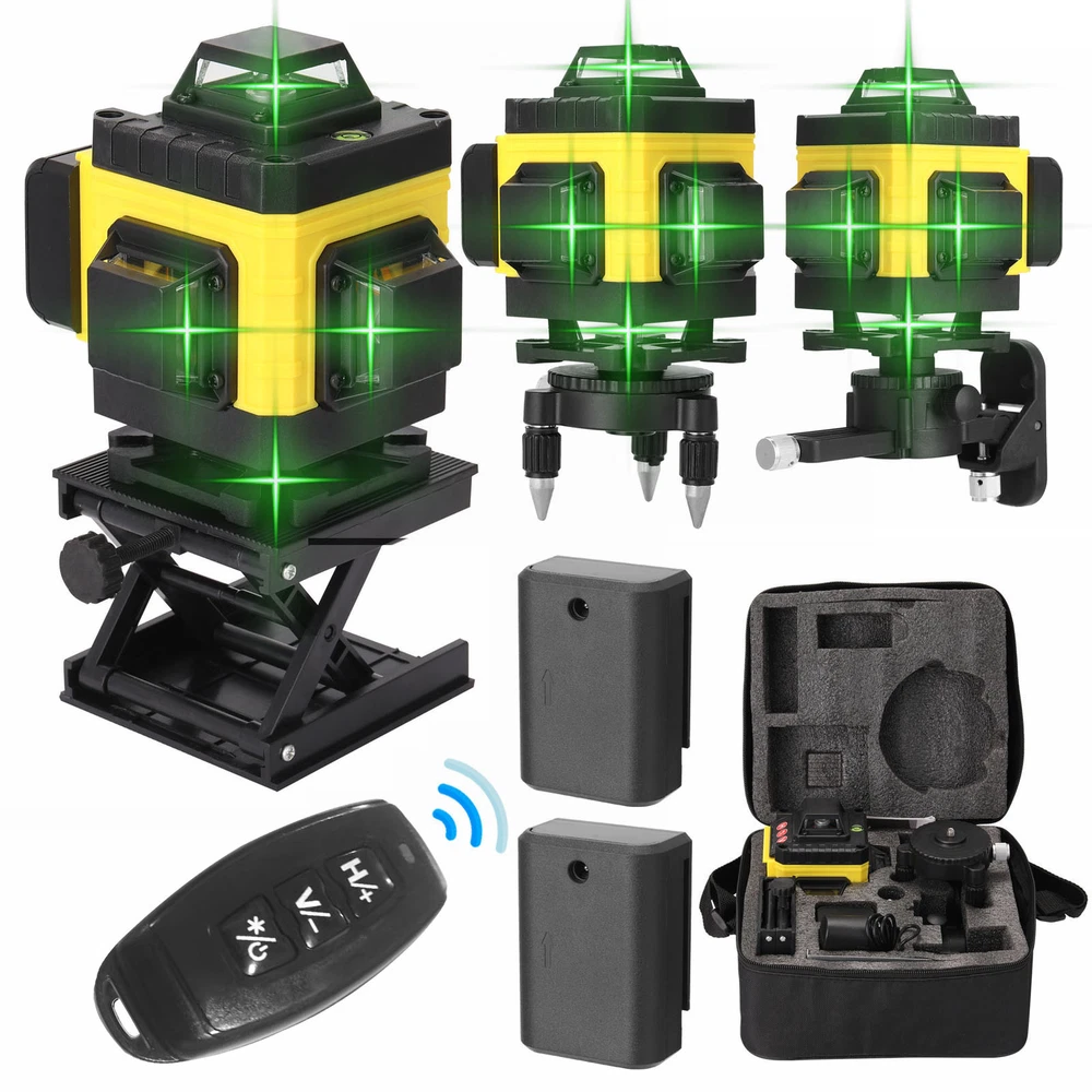 2400mAh Laser Level 360°4D 16 Lines Laser Self Leveling Cross Measure Tool R6H2
