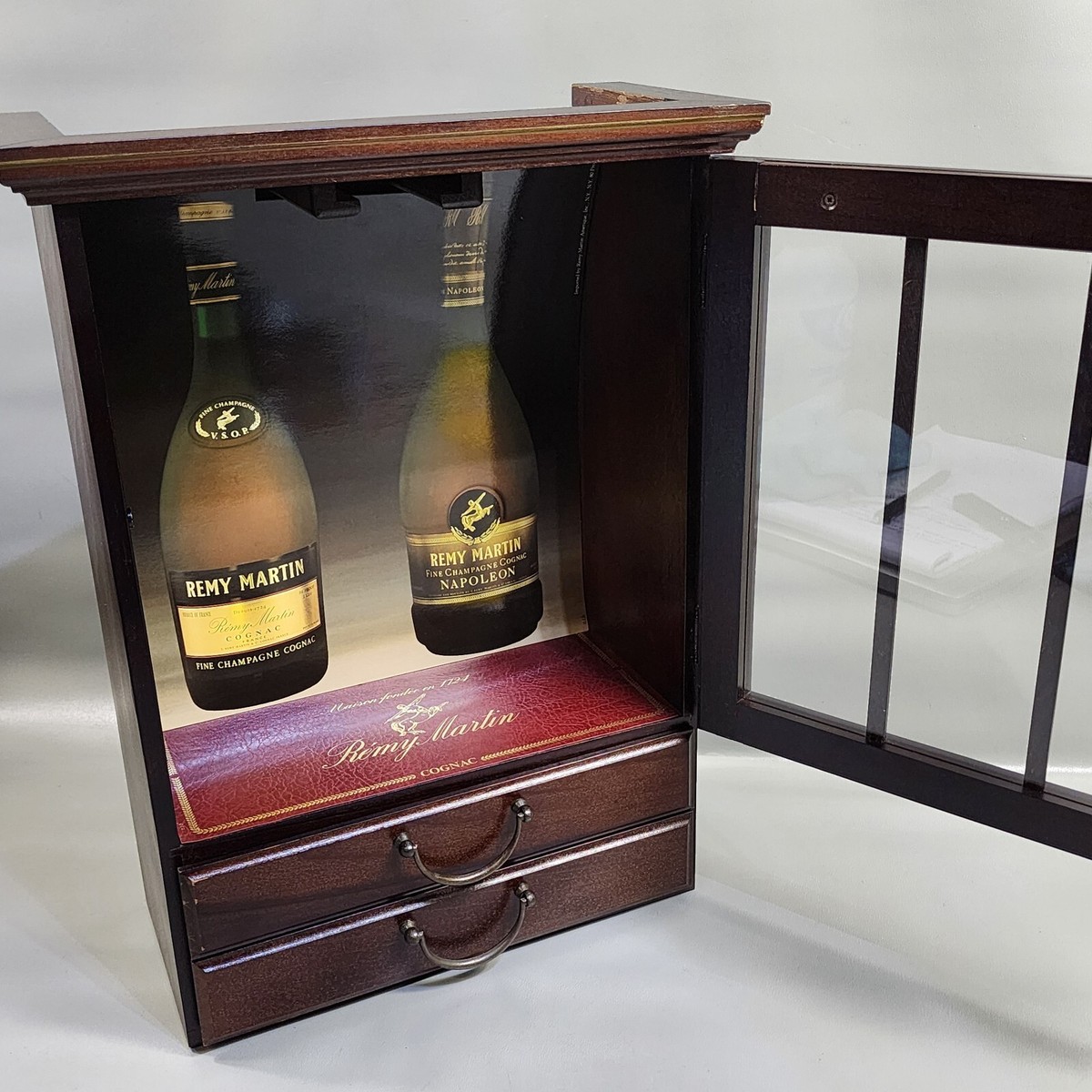 REMY MARTIN NAPOLEON セット ギフトボックス付き Vintage Remy Martin Cognac Display Case Napoleon 2 Bottle Wood 2