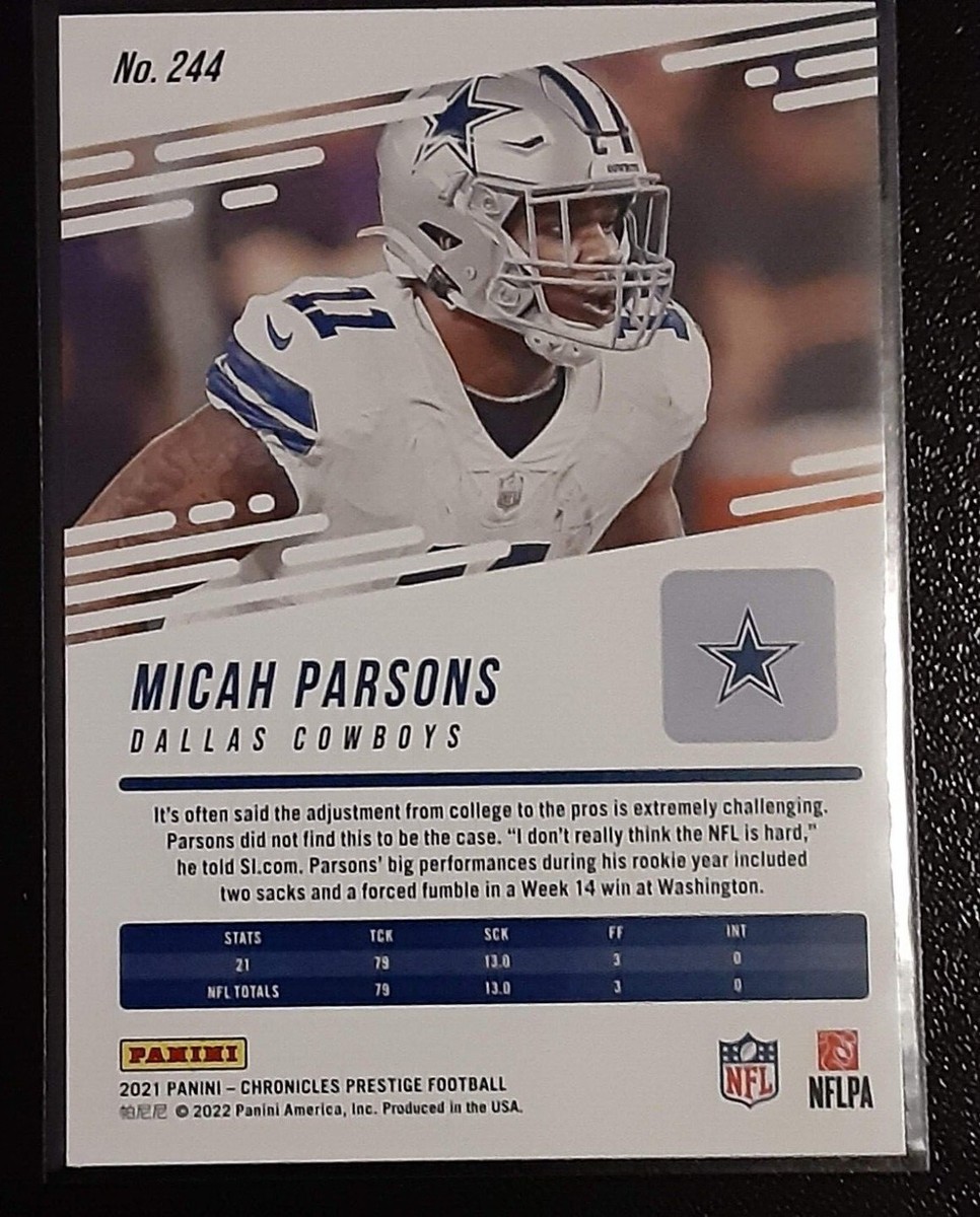2021 Panini Chronicles Prestige Football Rookie RC #244