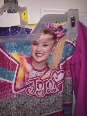 New Girls Medium 6/6xJoJo Siwa Blanket Sleeper One Piece Pajamas Pink Hood Bow
