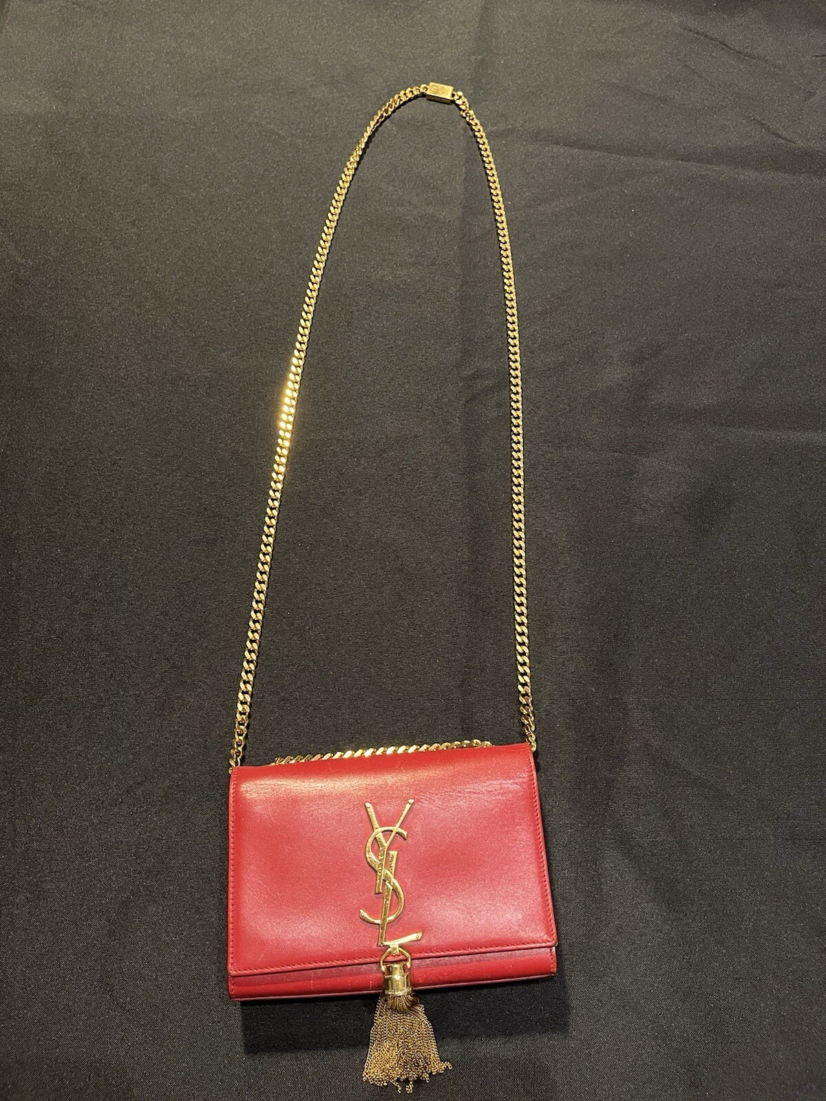 SAINT LAURENT YSL KATE NAPPA TRACOLLA BORSA A TRACOLLA TOTE PORTAFOGLIO BORSA AUTENTICA