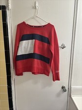 Tommy Hilfiger Sport Women's Crewneck Sweatshirt Red Medium FREE SHIP