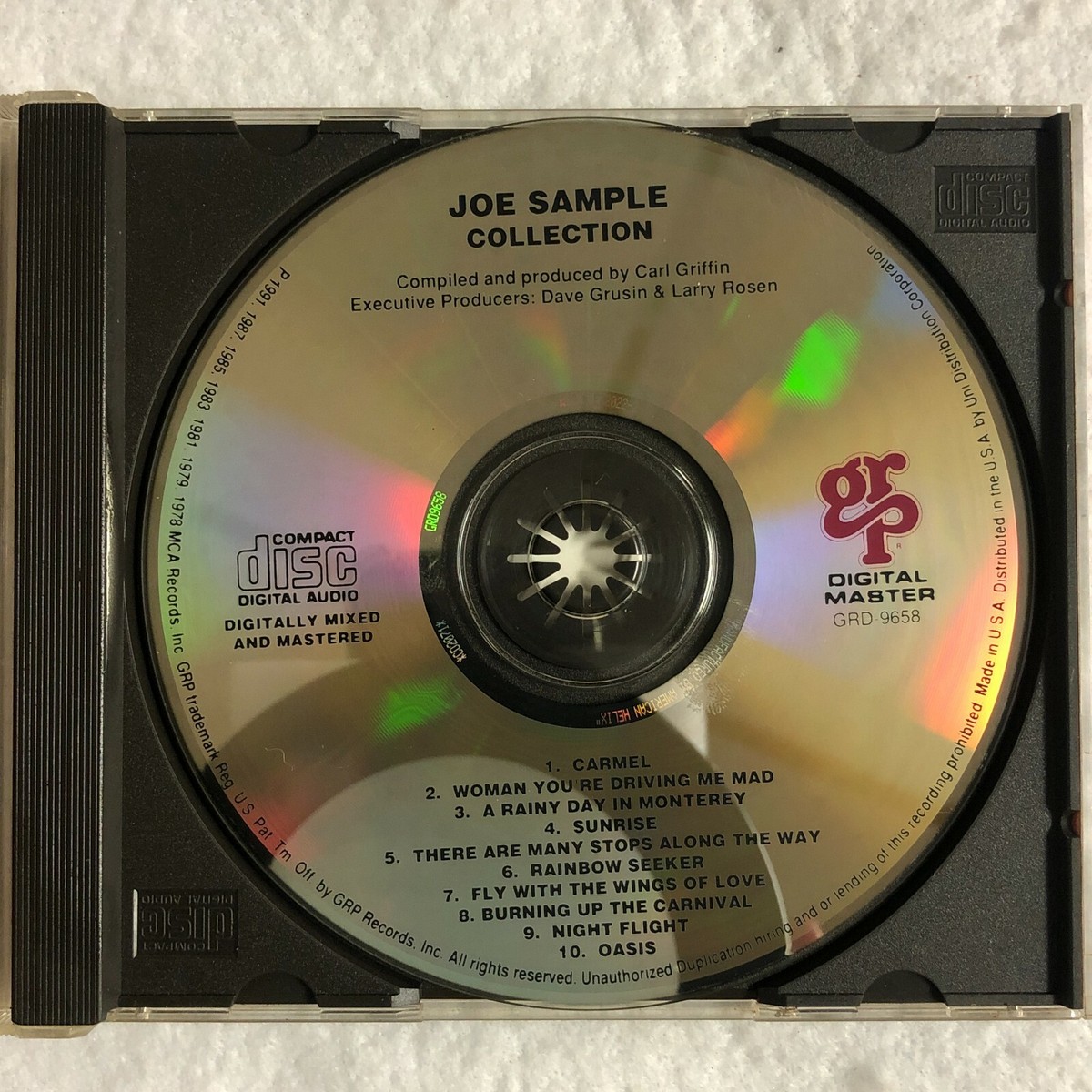Joe Sample Collection CD Jazz 70s-80s 10 Song Best of Compilation