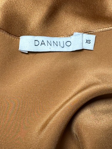 Dannijo Women's Mossy Bronze Silk Midi Slip Dress XS - 第 5/7 張圖片