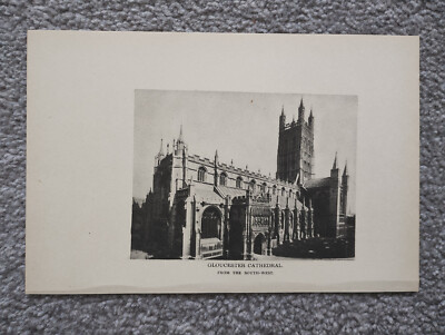 Gloucester Cathedral - antiker Druck - 1940