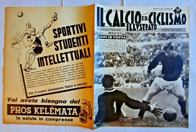 IL SOCCER ILLUSTRATO N.46 1960 PADUA INTER 2 - 1 TURIN JUVENTUS 0 - 0 R726 