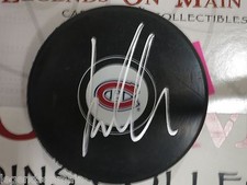 Lars Eller Montreal Canadiens Signed Logo Puck LOM le2