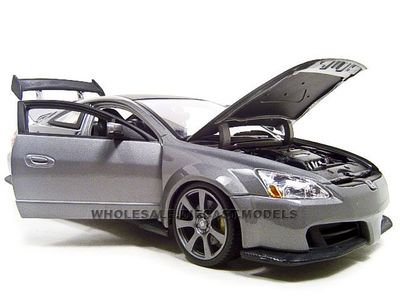 2003 Honda Accord Custom Tuner Grey 1/18 Diecast Model by MOTORMAX