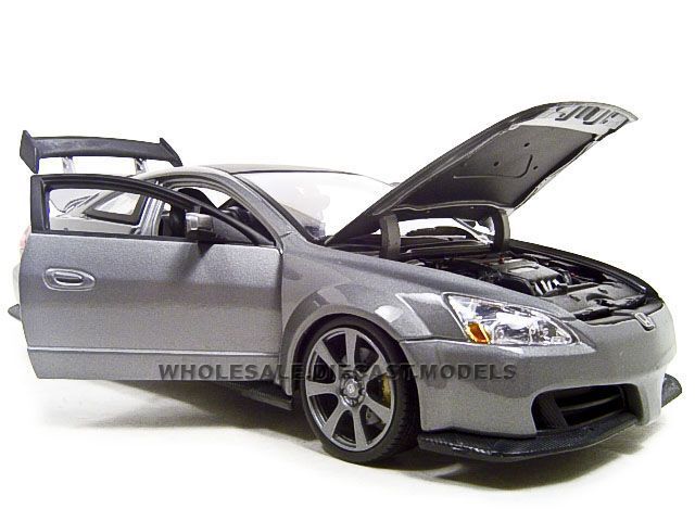 2003 Honda Accord Custom Tuner Grey 1/18 Diecast Model by 