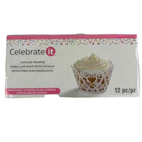 Celebrate It By Wilton Cupcake Wrapper White 12pc - Picture 1 of 2