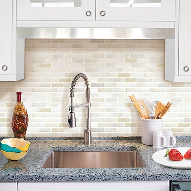 Beaustile White Brick Mosaic 3d Wall Sticker Home Decor Fire