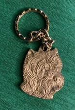 VTG 1982 Radcliffe Pewter Keychain West Highland Terrier Westie  “I Love My Dog”